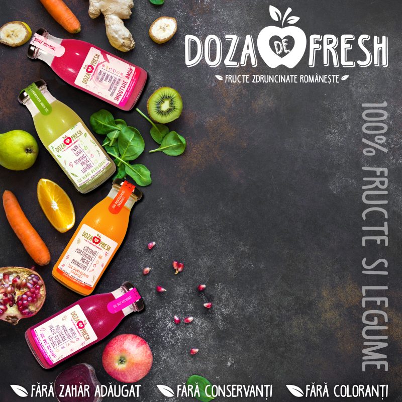Pachet Slim – 14+1 GRATUIT! Doza de Fresh – 15 sucuri și smoothie-uri naturale